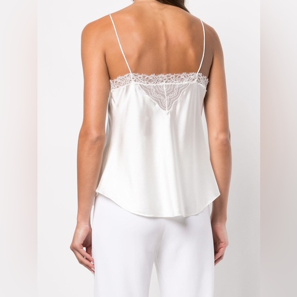 Jonathan Simkhai Erika Ivory White silk Lace Camisole top - Picture 4 of 8